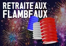 Retraite aux flambeaux du 13 juillet à Oulchy-le-Château